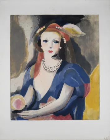 Офорт Laurencin - Jeune femme au collier de perles, circa 1980