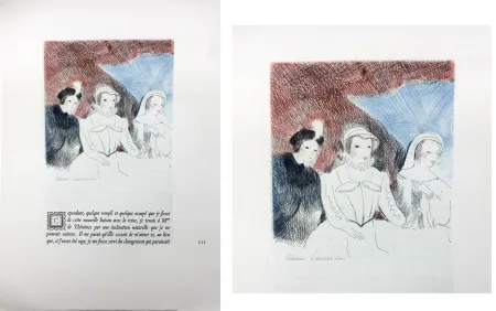 Офорт Laurencin - LA PRINCESSE DE CLÈVES (Pl. VII signée au crayon). 1947