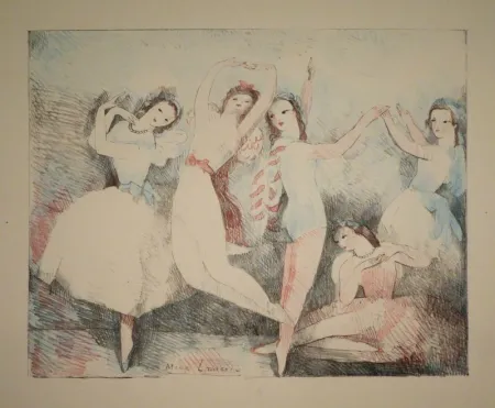 Литография Laurencin - Les fêtes de la danse