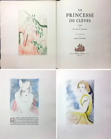 Иллюстрированная Книга Laurencin - Mme de Lafayette : LA PRINCESSE DE CLÈVES. 10 gravures originales en couleurs de Marie Laurencin (1947) ‎ 