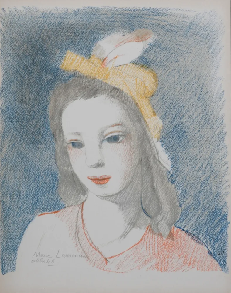 Литография Laurencin - Portrait de jeune femme