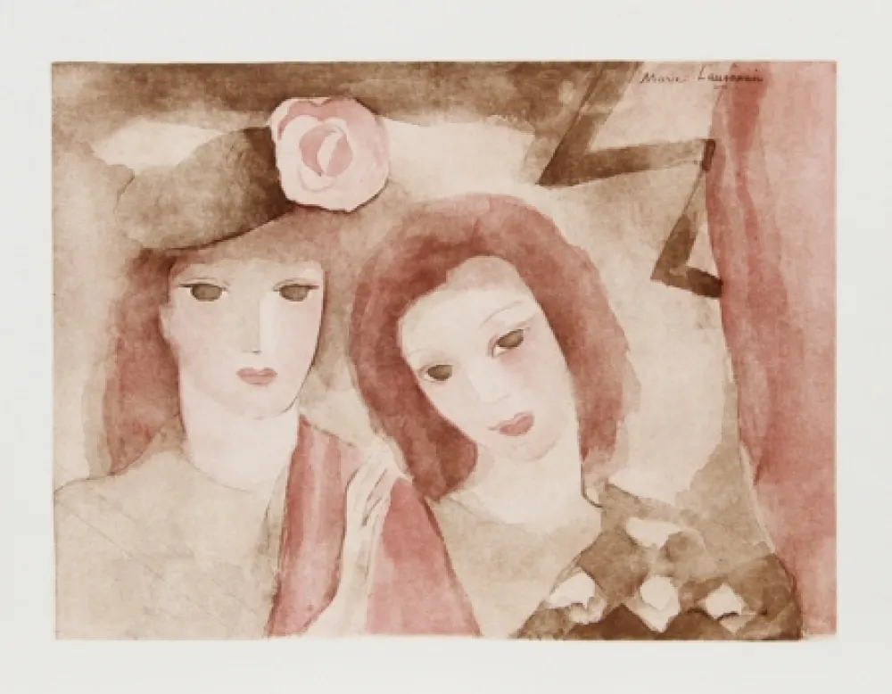 Офорт И Аквитанта Laurencin - Two Girls
