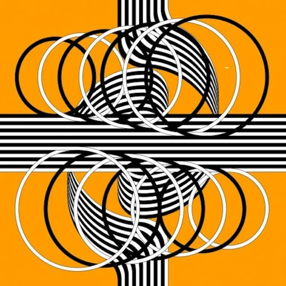 Литография Le Parc - Larga marcha, 4 bifurcaciones 1