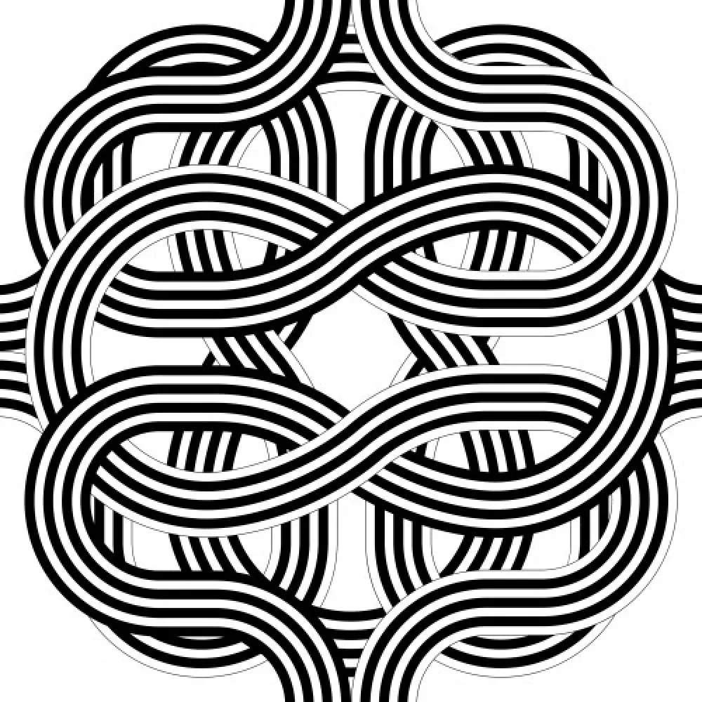 Литография Le Parc - Larga marcha, 4 bifurcaciones, 10