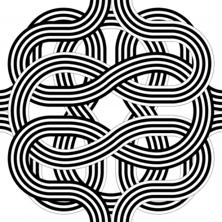 Литография Le Parc - Larga marcha, 4 bifurcaciones, 10