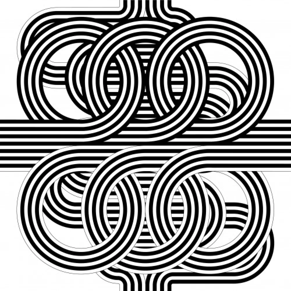 Литография Le Parc - Larga marcha, 4 bifurcaciones, 11