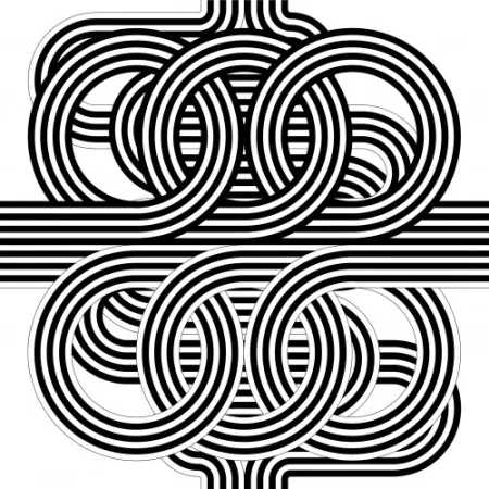 Литография Le Parc - Larga marcha, 4 bifurcaciones, 11