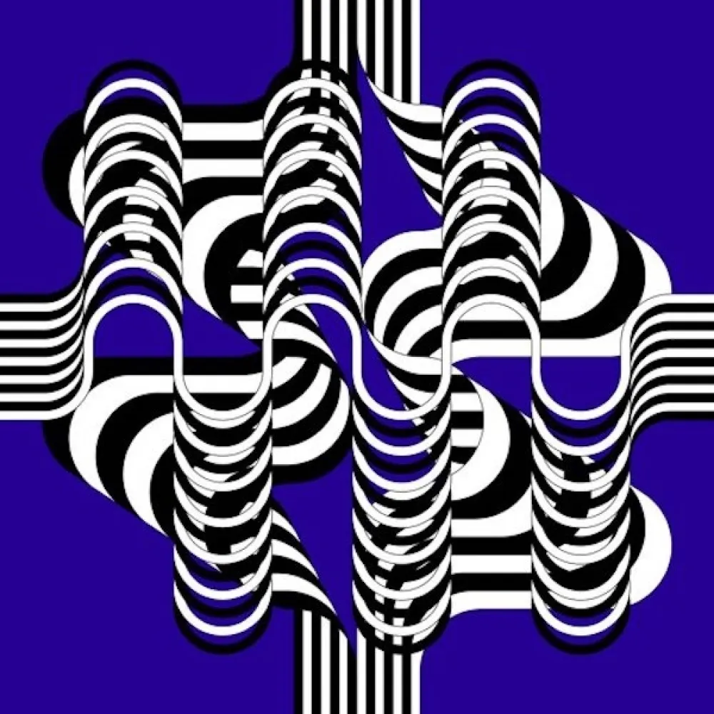 Литография Le Parc - Larga marcha, 4 bifurcaciones  