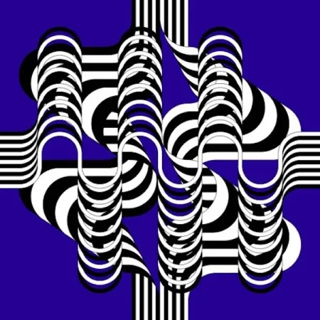 Литография Le Parc - Larga marcha, 4 bifurcaciones  