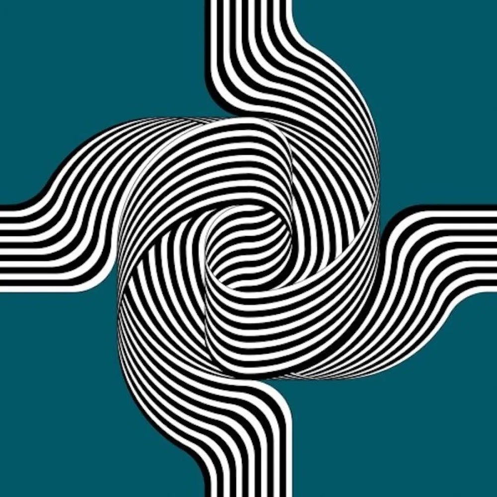 Литография Le Parc - Larga marcha, 4 bifurcaciones  