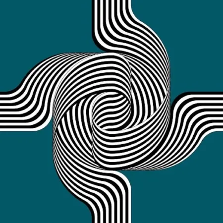 Литография Le Parc - Larga marcha, 4 bifurcaciones  