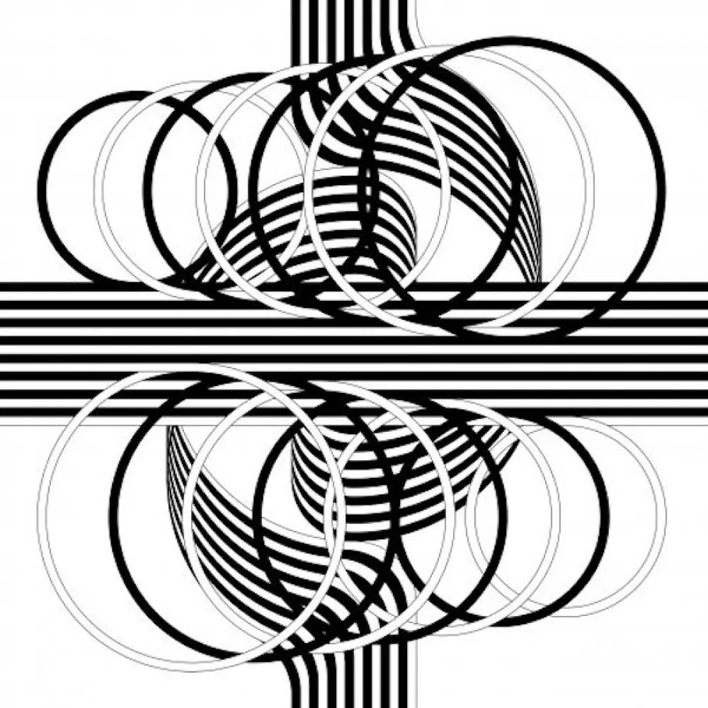 Литография Le Parc - Larga marcha, 4 bifurcaciones 