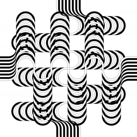 Литография Le Parc - Larga marcha, 4 bifurcaciones, 12