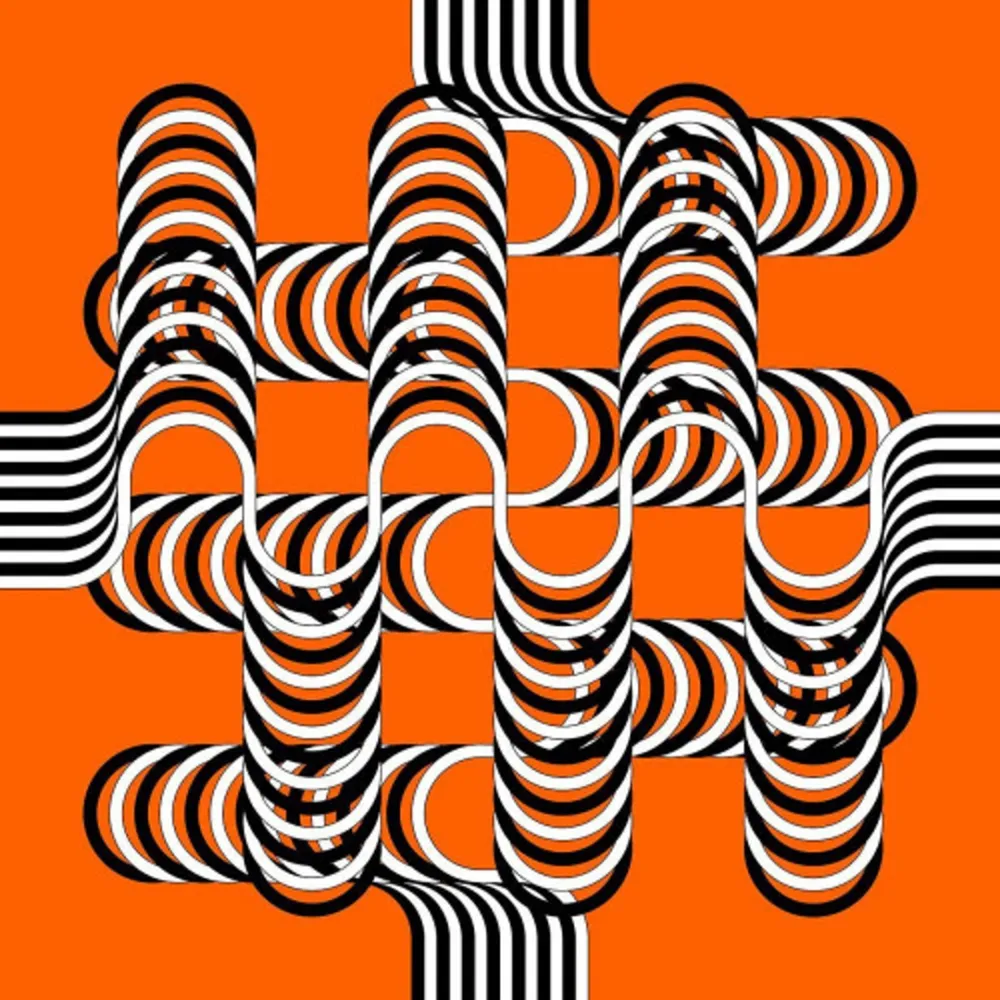 Литография Le Parc - Larga marcha, 4 bifurcaciones, 12