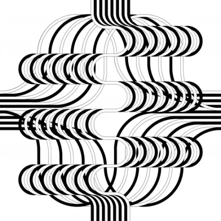 Литография Le Parc - Larga marcha, 4 bifurcaciones, 13