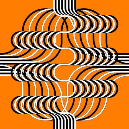 Литография Le Parc - Larga marcha, 4 bifurcaciones, 13