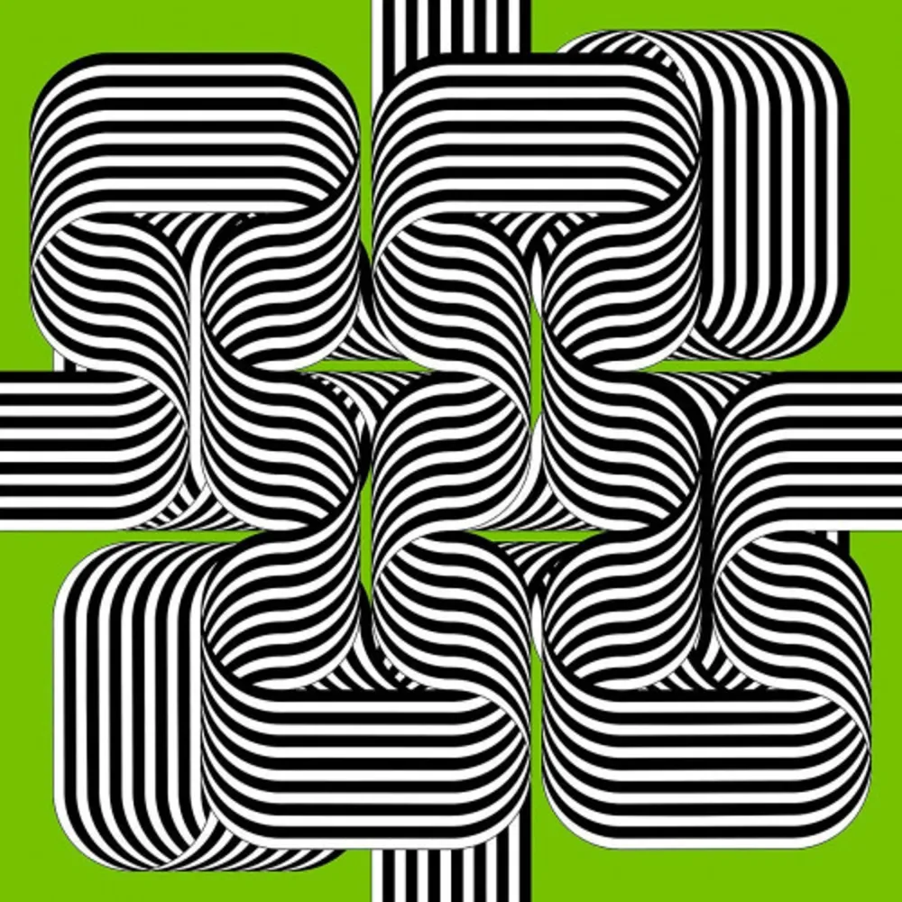 Литография Le Parc - Larga marcha, 4 bifurcaciones, 2