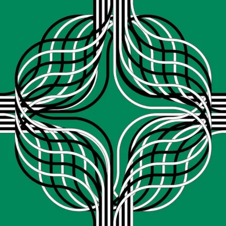 Литография Le Parc - Larga marcha, 4 bifurcaciones, 4