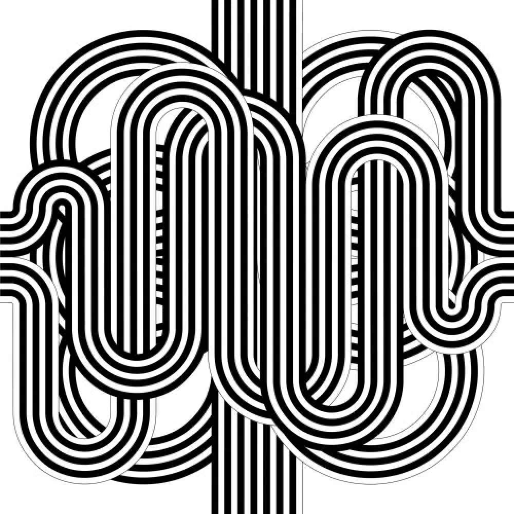 Литография Le Parc - Larga marcha, 4 bifurcaciones, 8