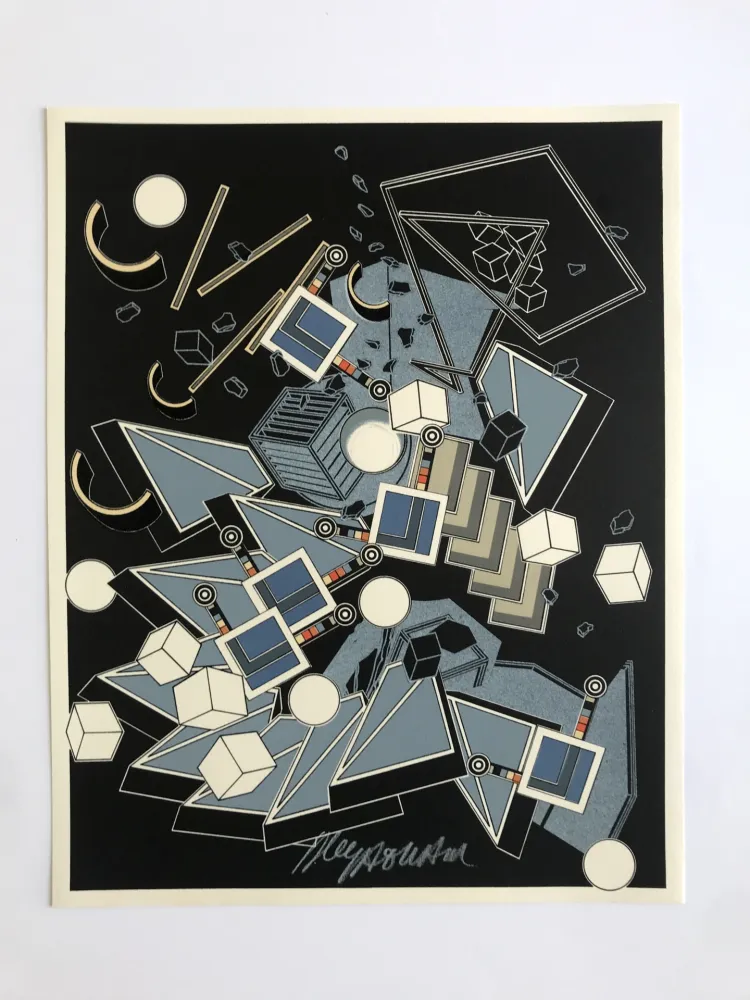 Литография Le Yaouanc - Des sols, des roches, des sables (Le métier de bâtisseur II)