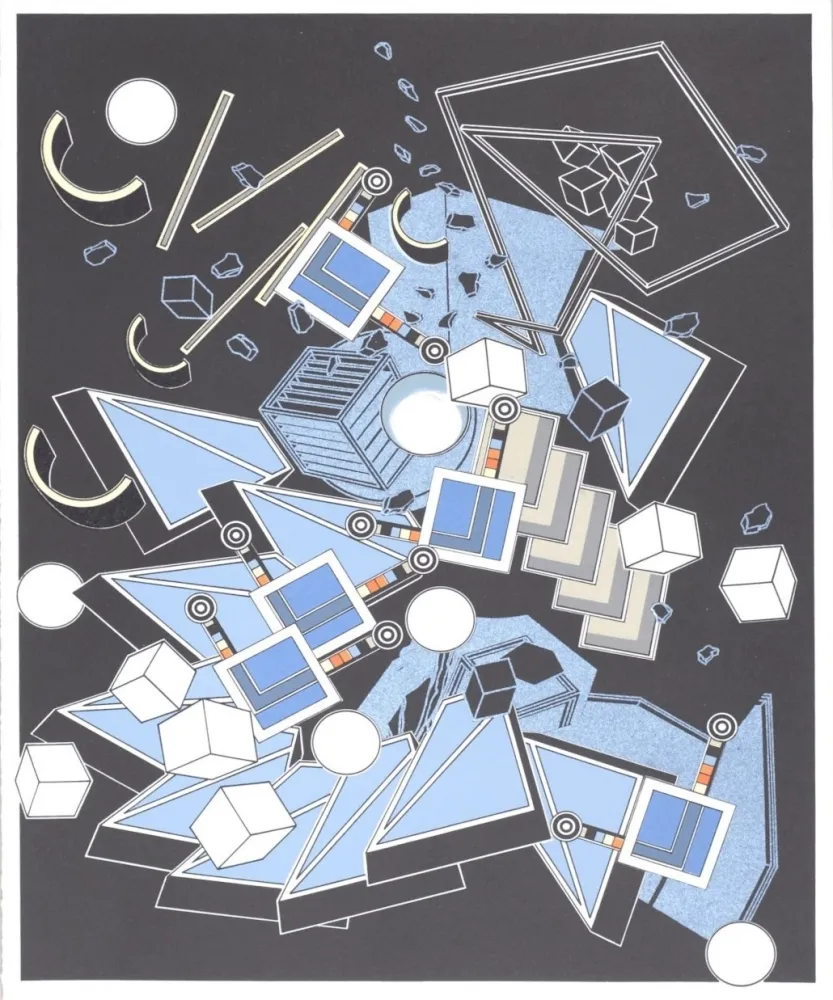 Литография Le Yaouanc - Le Métier de bâtisseur II