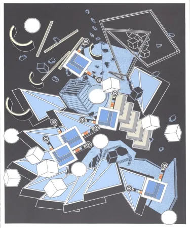 Литография Le Yaouanc - Le Métier de bâtisseur II