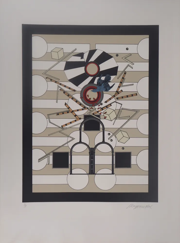 Литография Le Yaouanc - Les portes mimétiques