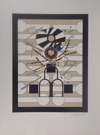 Литография Le Yaouanc - Les portes mimétiques