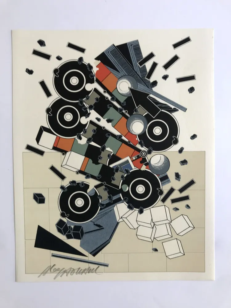 Литография Le Yaouanc - Une faune de machines (Le métier de bâtisseur III)