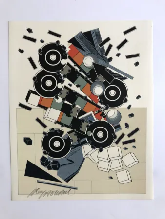 Литография Le Yaouanc - Une faune de machines (Le métier de bâtisseur III)