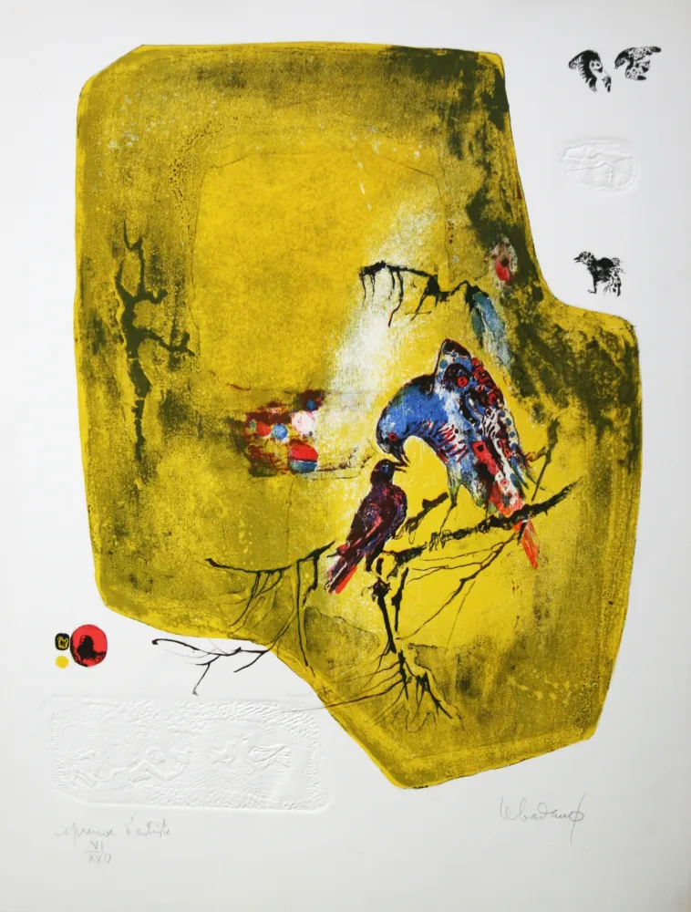 Литография Lebadang - Birds on a Branch