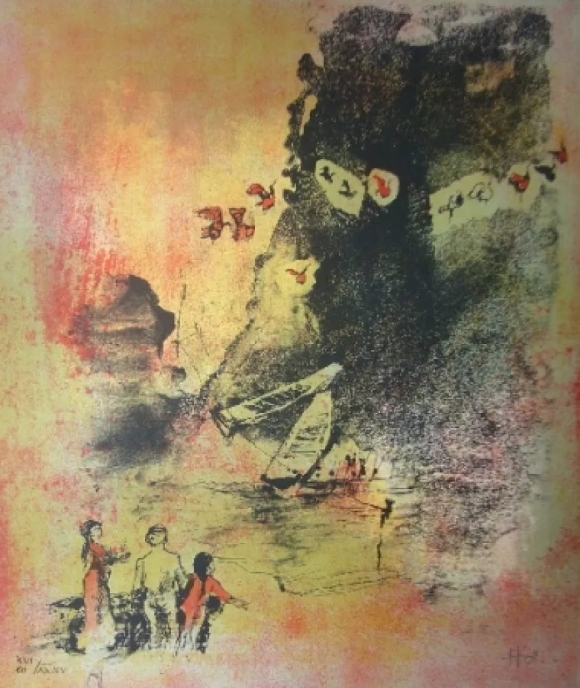 Литография Lebadang - Entrée de village