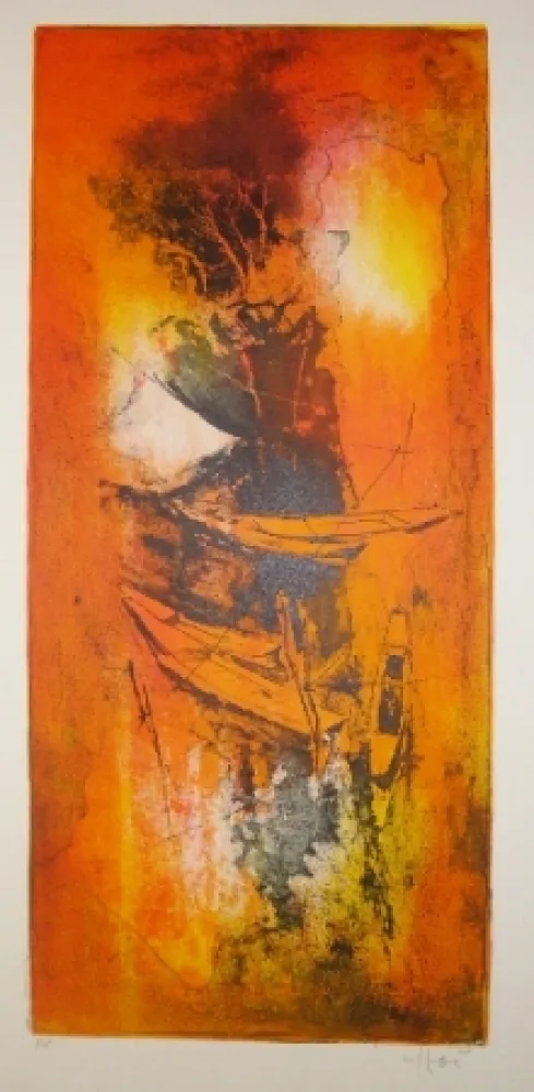 Литография Lebadang - Jonques amarées