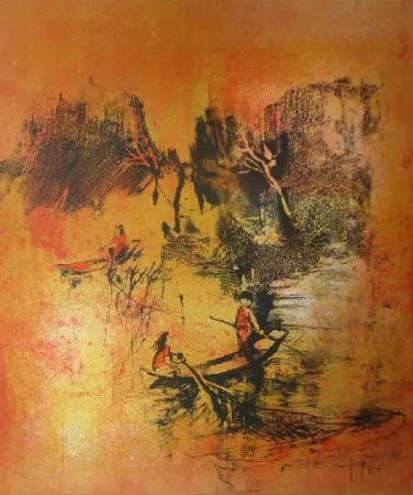 Литография Lebadang - Maison sur eau