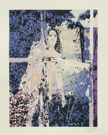 Офорт И Аквитанта Leboul'ch - Jeune fille au grillage