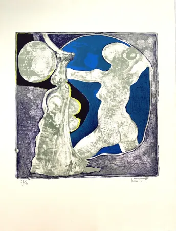 Литография Lecomte Rard - Le Nu au miroir