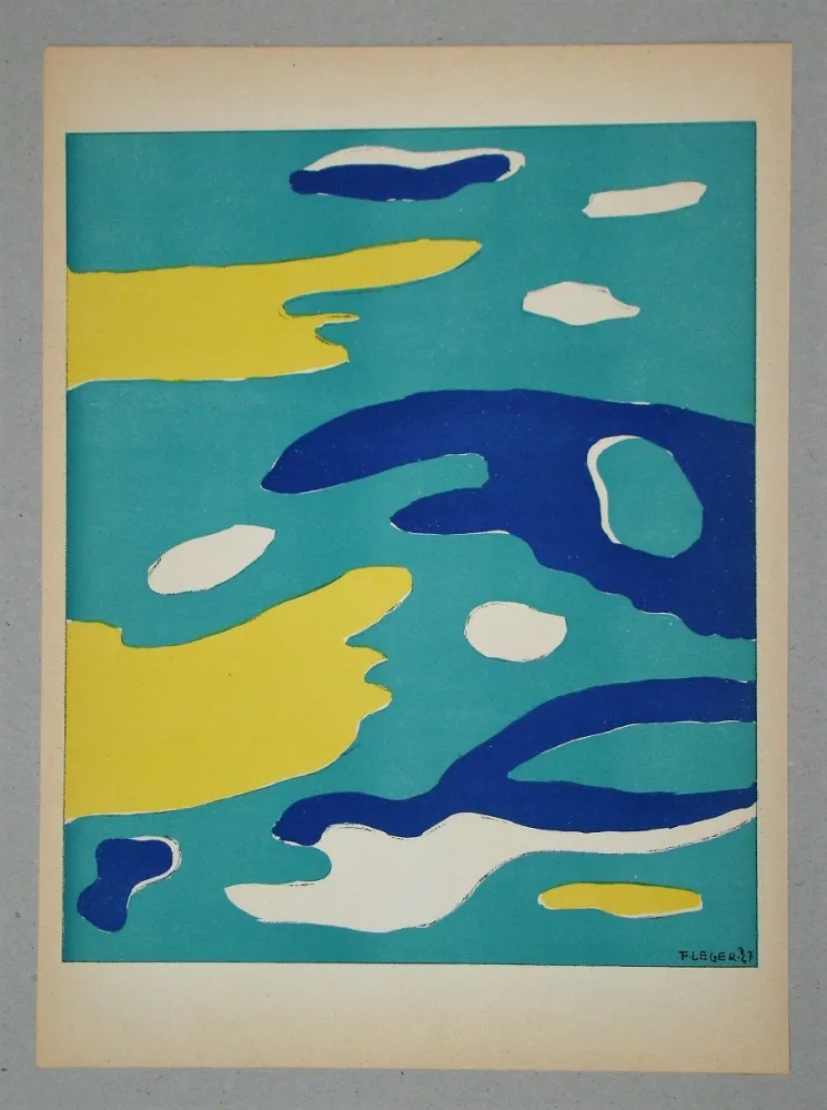 Литография Léger (After) - Les quatre éléments - Eau