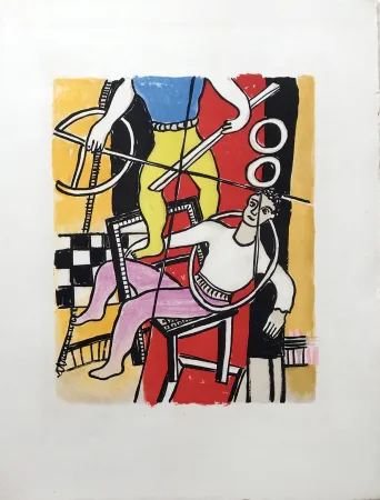 Литография Leger - CONTORTIONNISTES (Cirque. 1950)