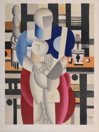 Литография Leger - Femme et enfant, 1955