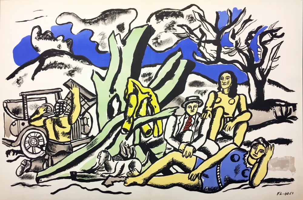 Литография Leger - LA PARTIE DE CAMPAGNE (1951-1953)