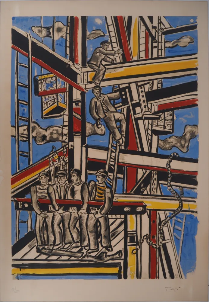 Литография Leger - Les constructeurs