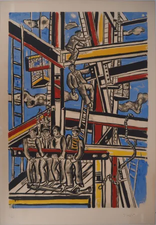 Литография Leger - Les constructeurs