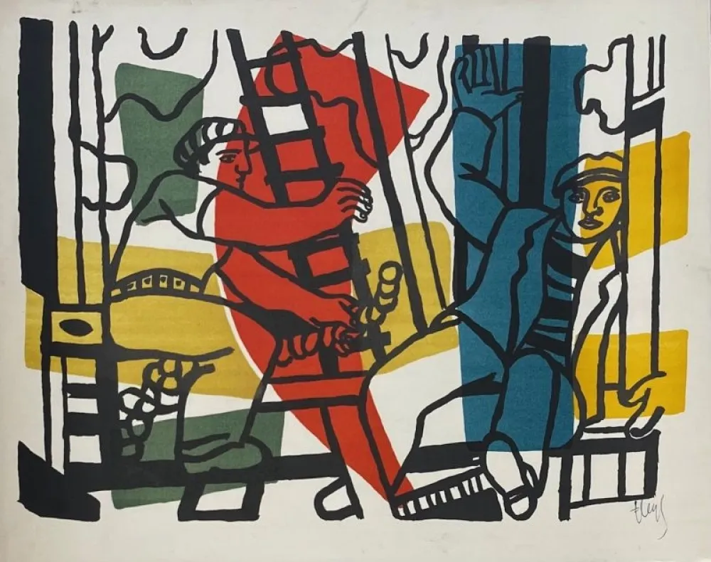 Литография Leger - Les constructeurs 