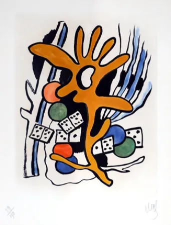 Офорт И Аквитанта Leger - Les Dominos