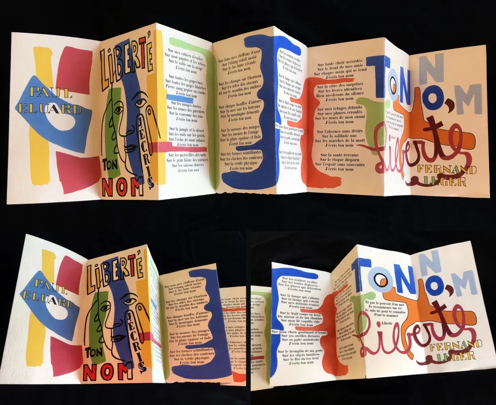 Трафарет Leger - Paul Éluard : Liberté J'écris Ton Nom (1953. 1ère édition)