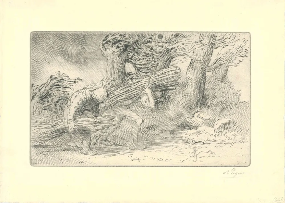 Гравюра Сухой Иглой Legros - Les fagottiers