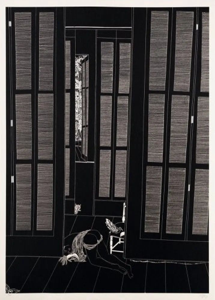 Литография Leng - Full moon