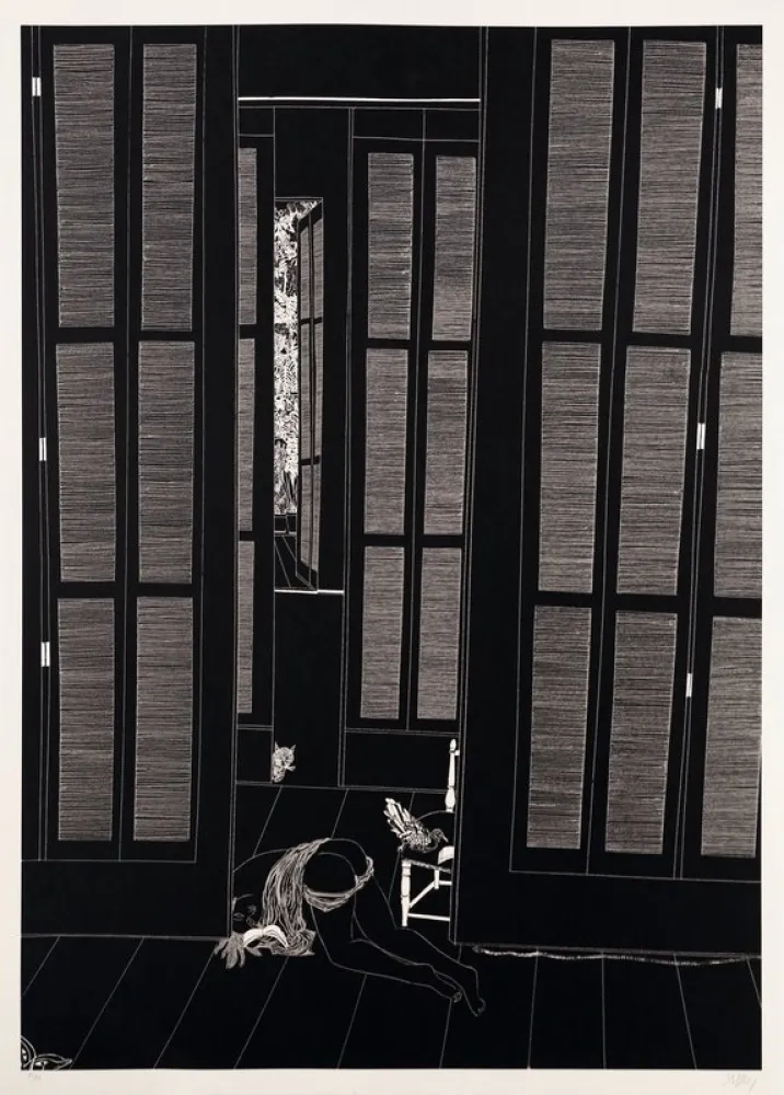 Литография Leng - Full moon