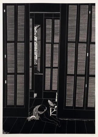 Литография Leng - Full moon