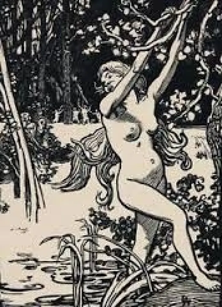 Гравюра На Дереве Lepere - Susanna et les vieillards